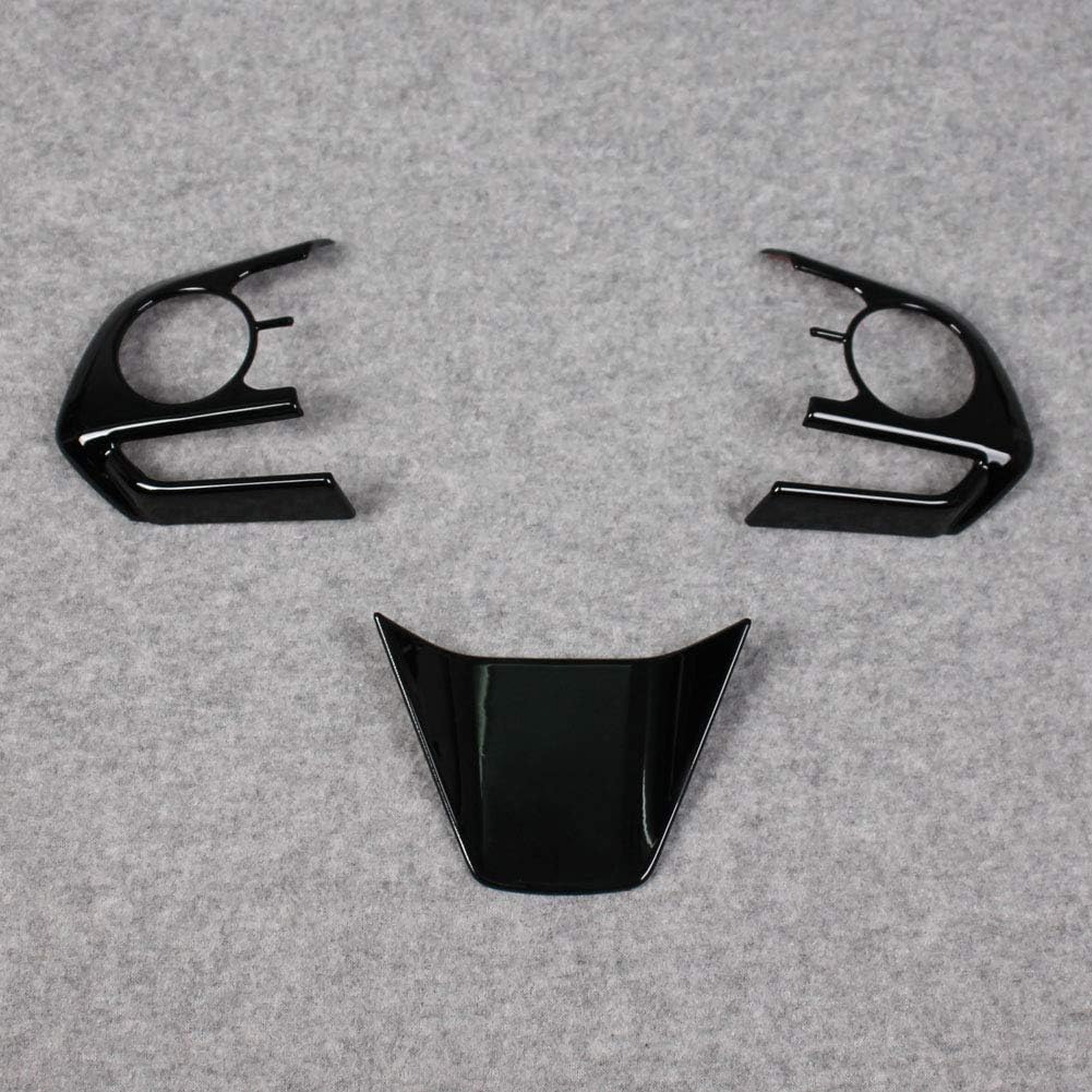 Beautost Fit for Toyota VENZA 2021 2022 2023 2024 Wheel Steering Trim Panel Cover Trims Piano Black