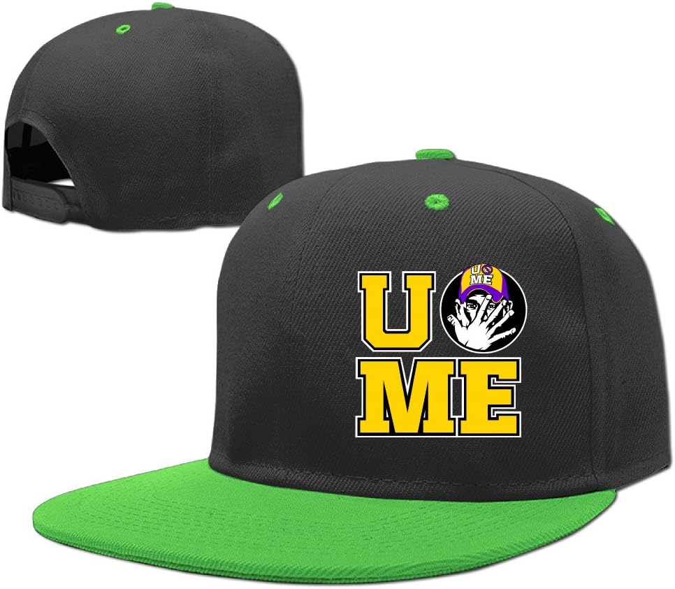 Cant See Me John Cena U Poster Logo Boys Flatbrim Hip Hop Fitted Hats Caps KellyGreen Apparel