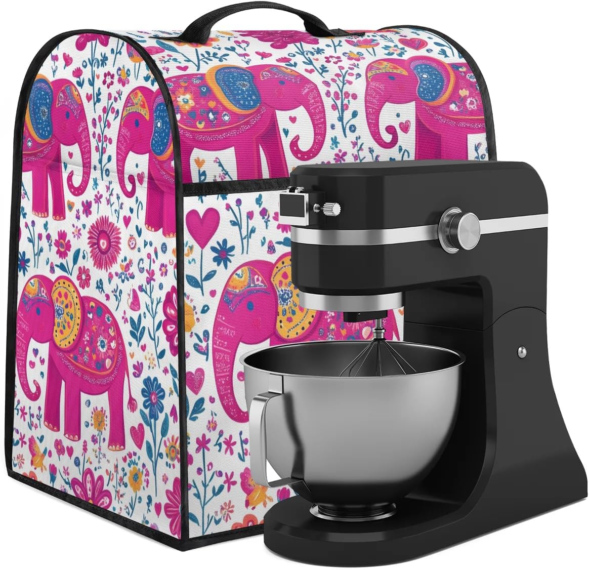 Stand Mixer Cover Compatible with KitchenAid Mixer 6/7/8 Quart with Pockets for Kitchen Aid Accessories and Attachments, Water-Resistant Quilted Polyester