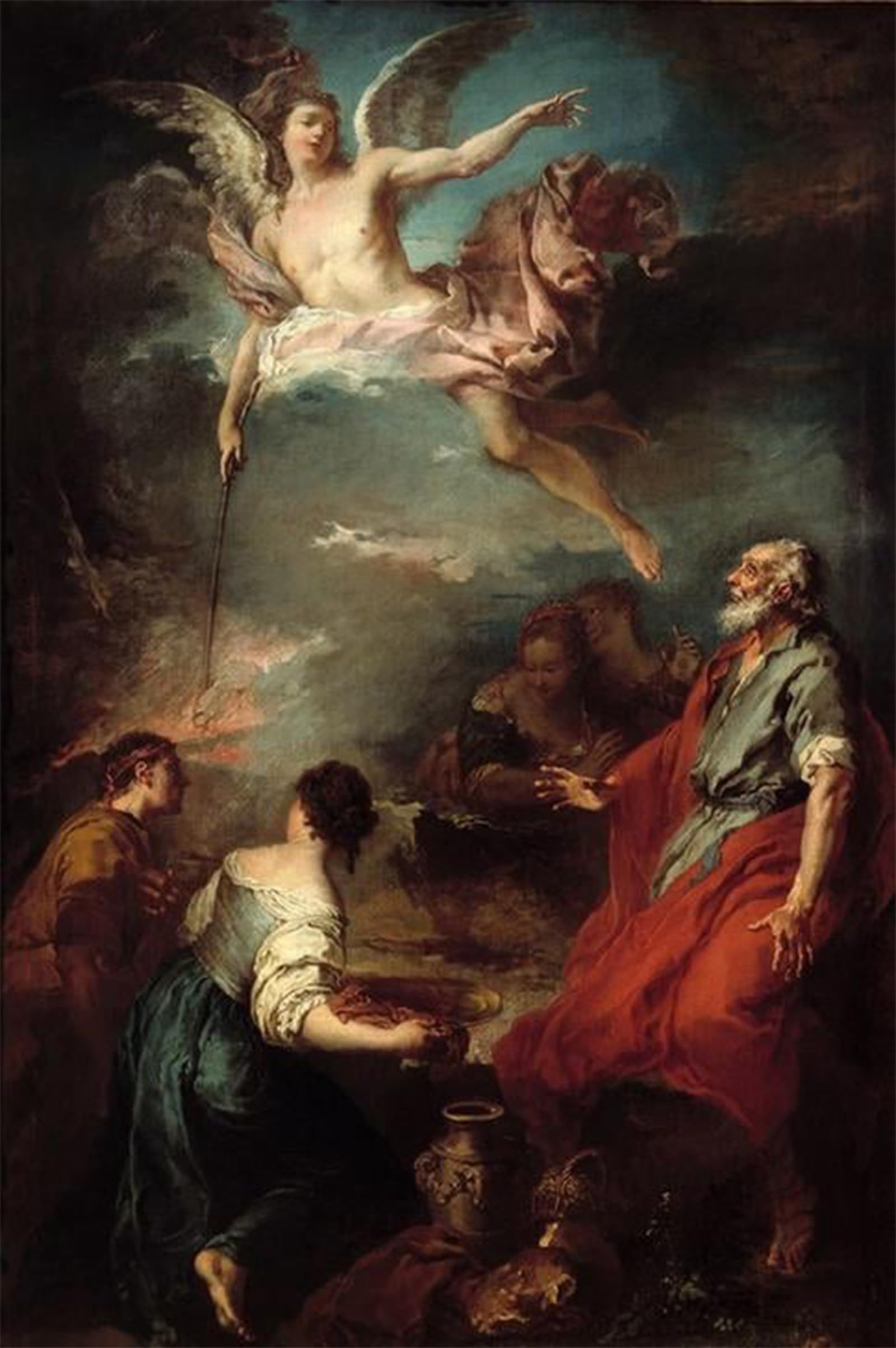 ARTXLXXBN Famous Print Painting Colorful Art Print Sacrifice of Gideon by François Boucher Canvas Art Decorations for Home Decor 60x90cm
