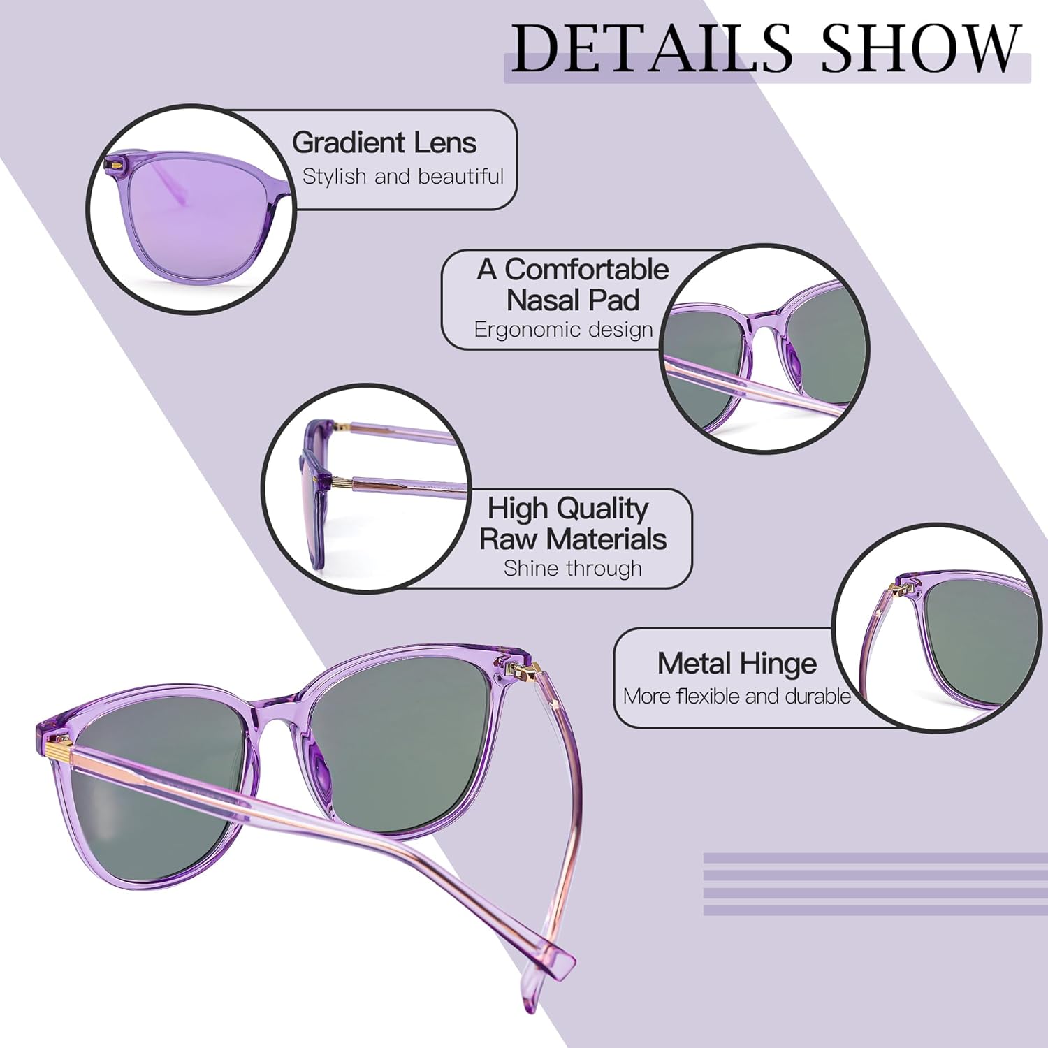 SIPHEW Womens Mirrored Polarized Sunglasses - Cat Eye Oversized Sun Glasses w UV Protection for Women - Image 4