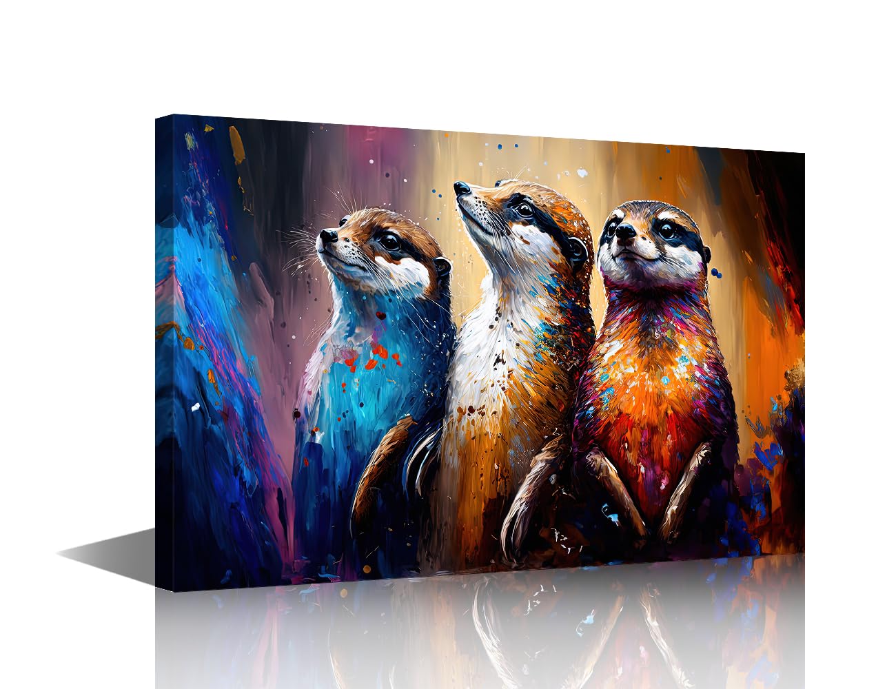 Peinture suricate souriant TISHIRON : idée cadeau déco murale - 8