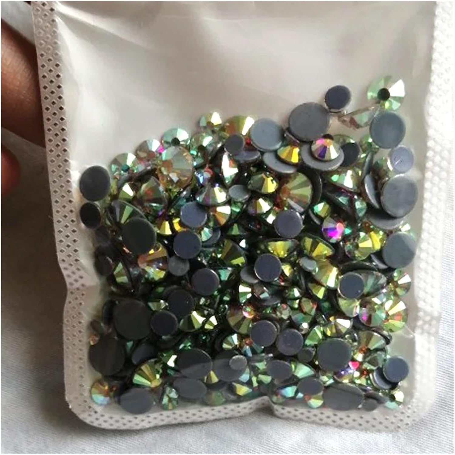 Crystal Clear AB Hotfix Rhinestones Glass Strass Hot Fix for Nail Art Garment Fabric Decoretions(SS10 1440pcs)