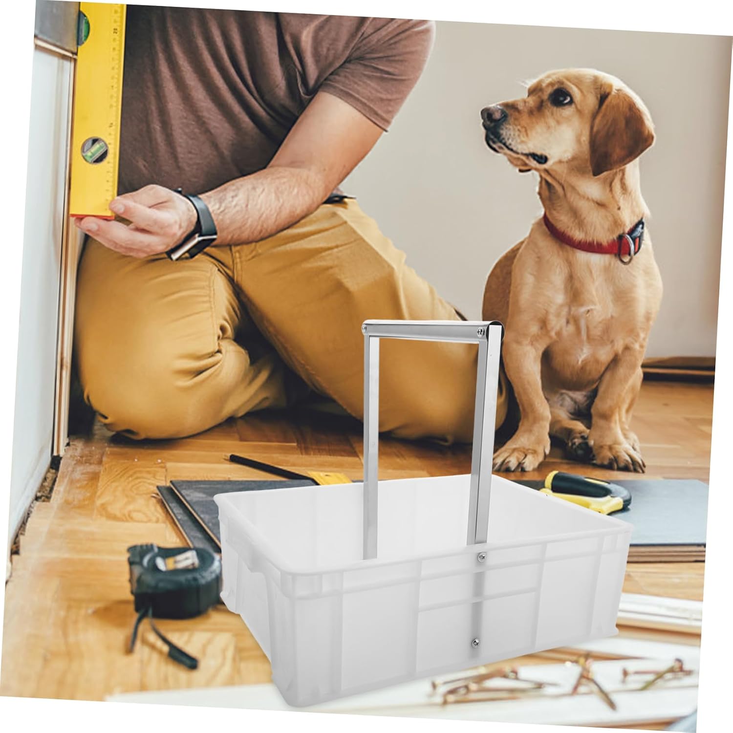 SUPVOX Tire Repair Kit Storage Organizer with Durable Handle Multifunctional Container for Quick and Tire Repairs Space Saving Tool Basket for Car