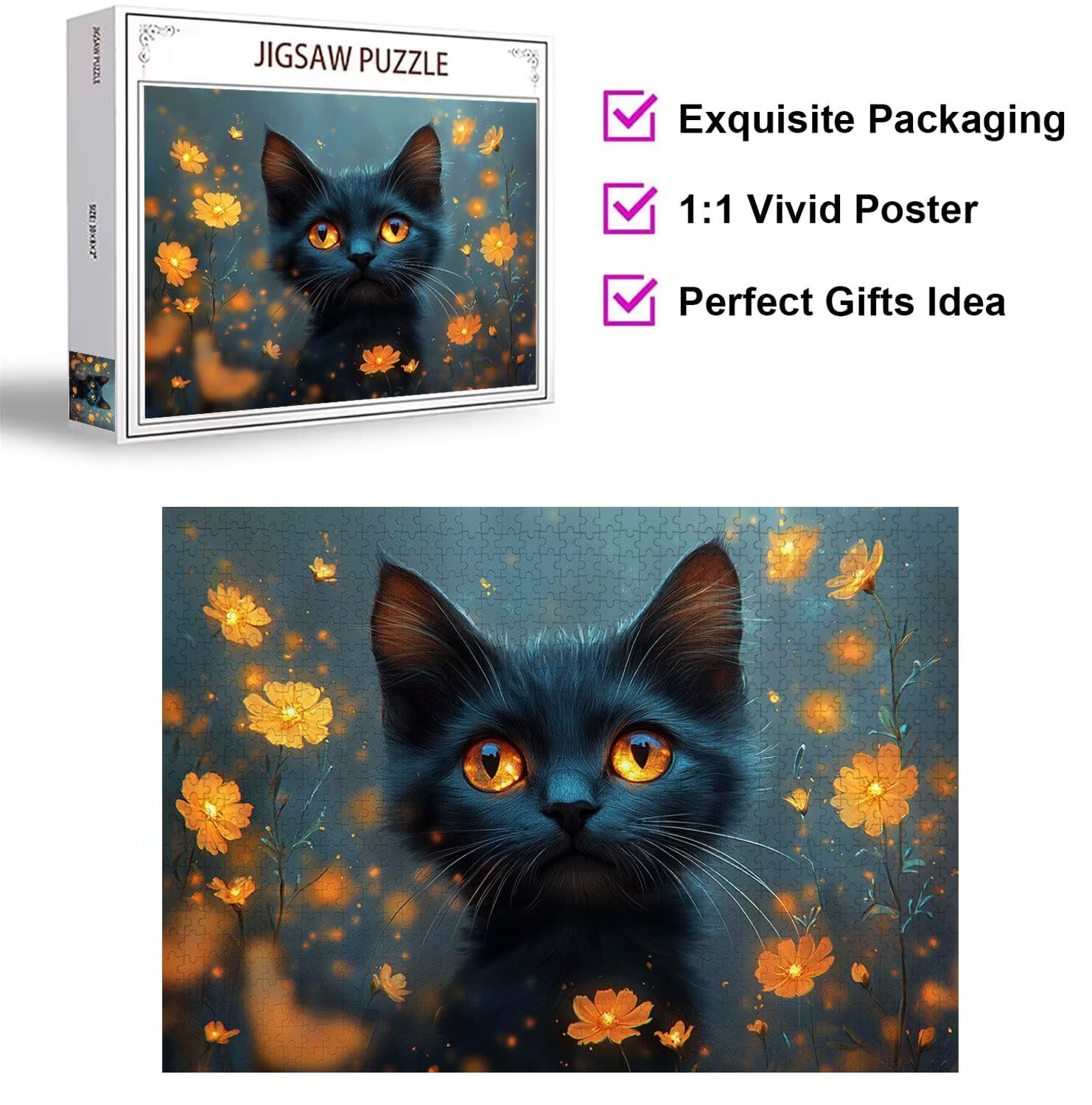 Puzzle dla dorosłych 4000, kwiat kota, 141 x 87 cm, n-507