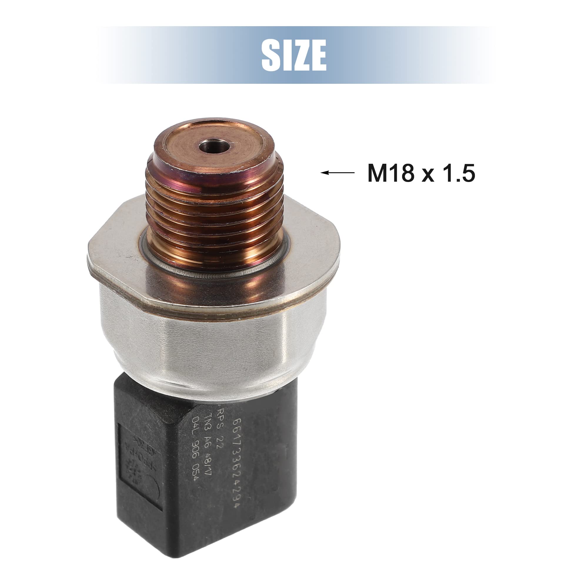 X AUTOHAUX Fuel Rail Pressure Sensor Replacement for Volkswagen