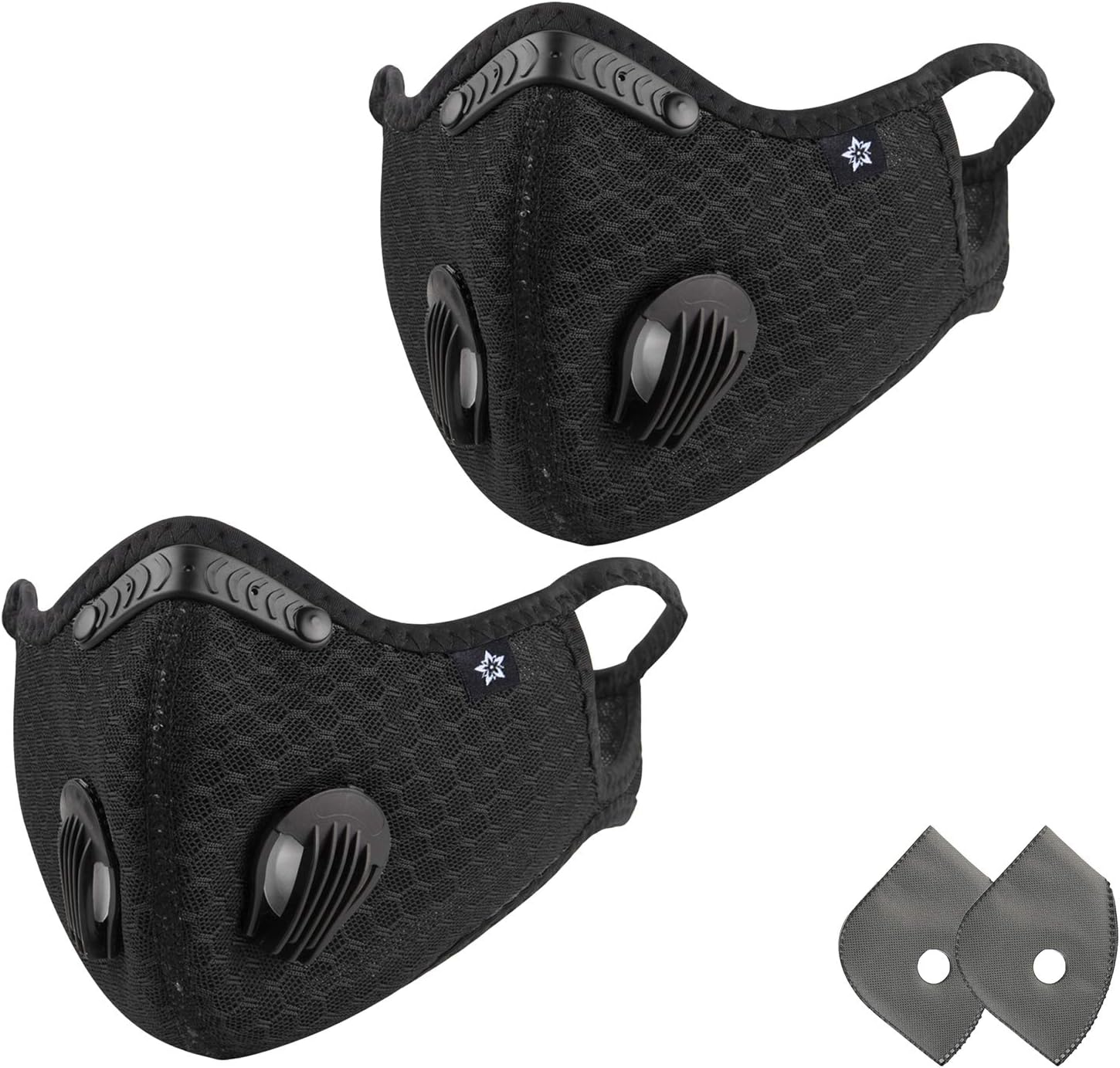 RCL Washable Reusable Nylon Face with Filter and Breathing Valves for Outdoor Sports Cycling