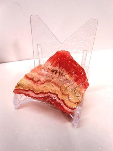 Miniatura 6 de Kit de recambio de gemas de vaso de roca original y rara Argentina con bandas de rodocrosita rosa áspera 4 onzas