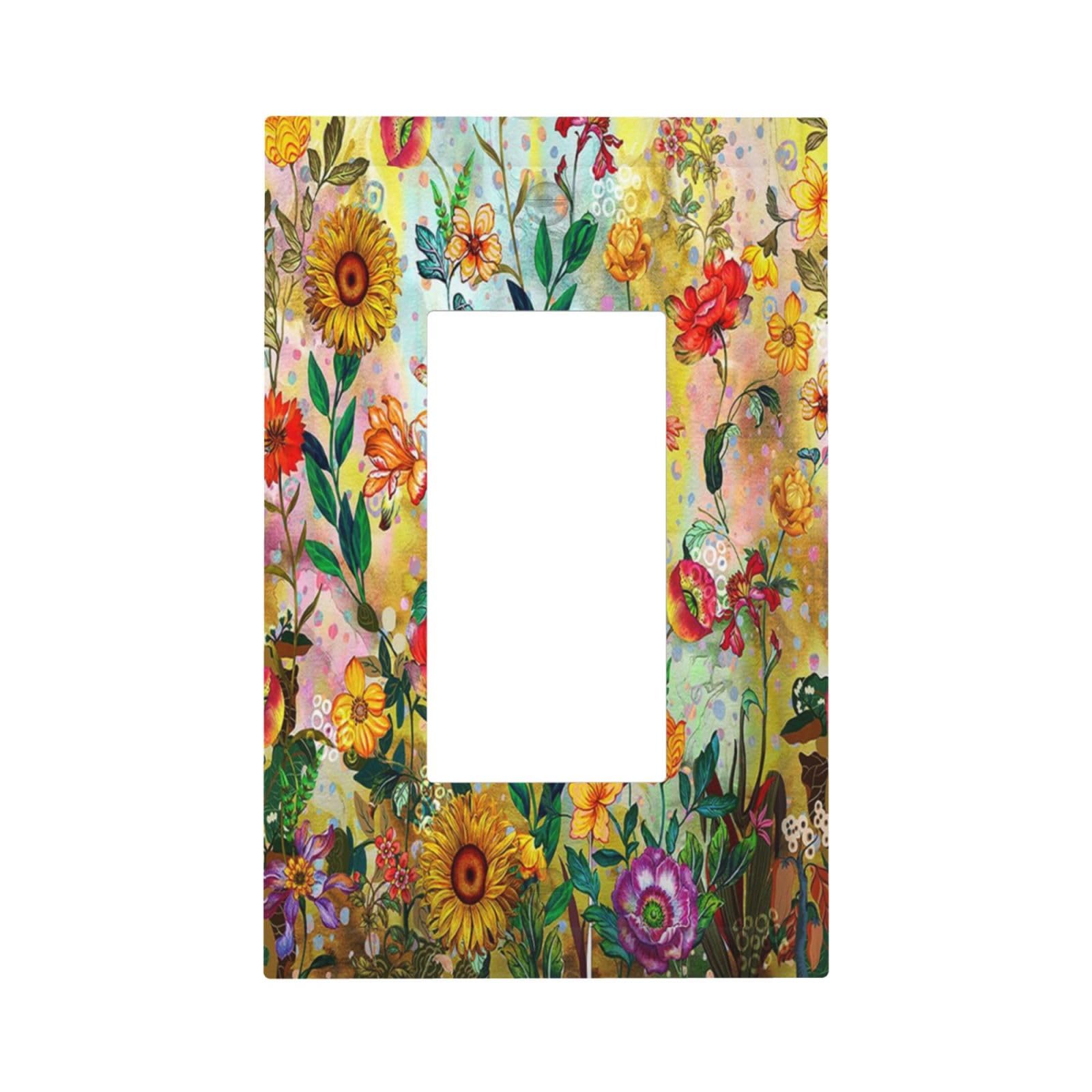 Colorful Sunflower Wall Plates - Decorative Light Switch Covers -24 Colorful Sunflower Wall Plates - Decorative Light Switch Covers -24