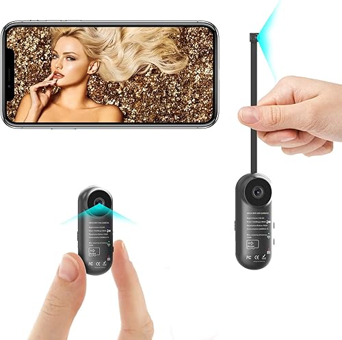 Cámara espía oculta, 1080P WiFi Mini cámara portátil inalámbrica de seguridad con 2 lentes detección de movimiento, visión nocturna, visión remota