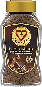 3 Corações Café Solúvel Liofilizado, Vidro 100G