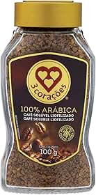 3 Corações Café Solúvel Liofilizado, Vidro 100G