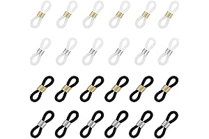 HUIHUIBAO Eyeglass Holder Ends: Secure & Durable Spring Rubber Connectors