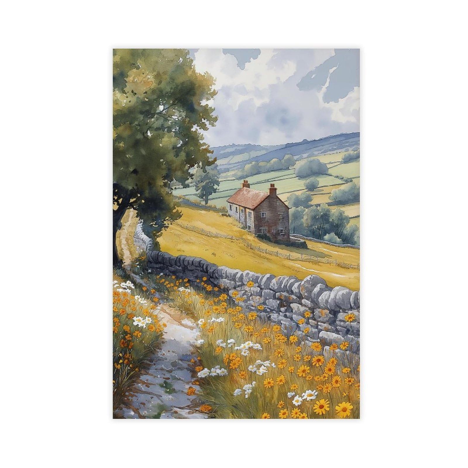 QITUBVAF Yorkshire Dales National ParkCanvas Poster Wall Art Decor Print Picture Paintings for Living Room Bedroom Decoration 16x24inch(40x60cm)