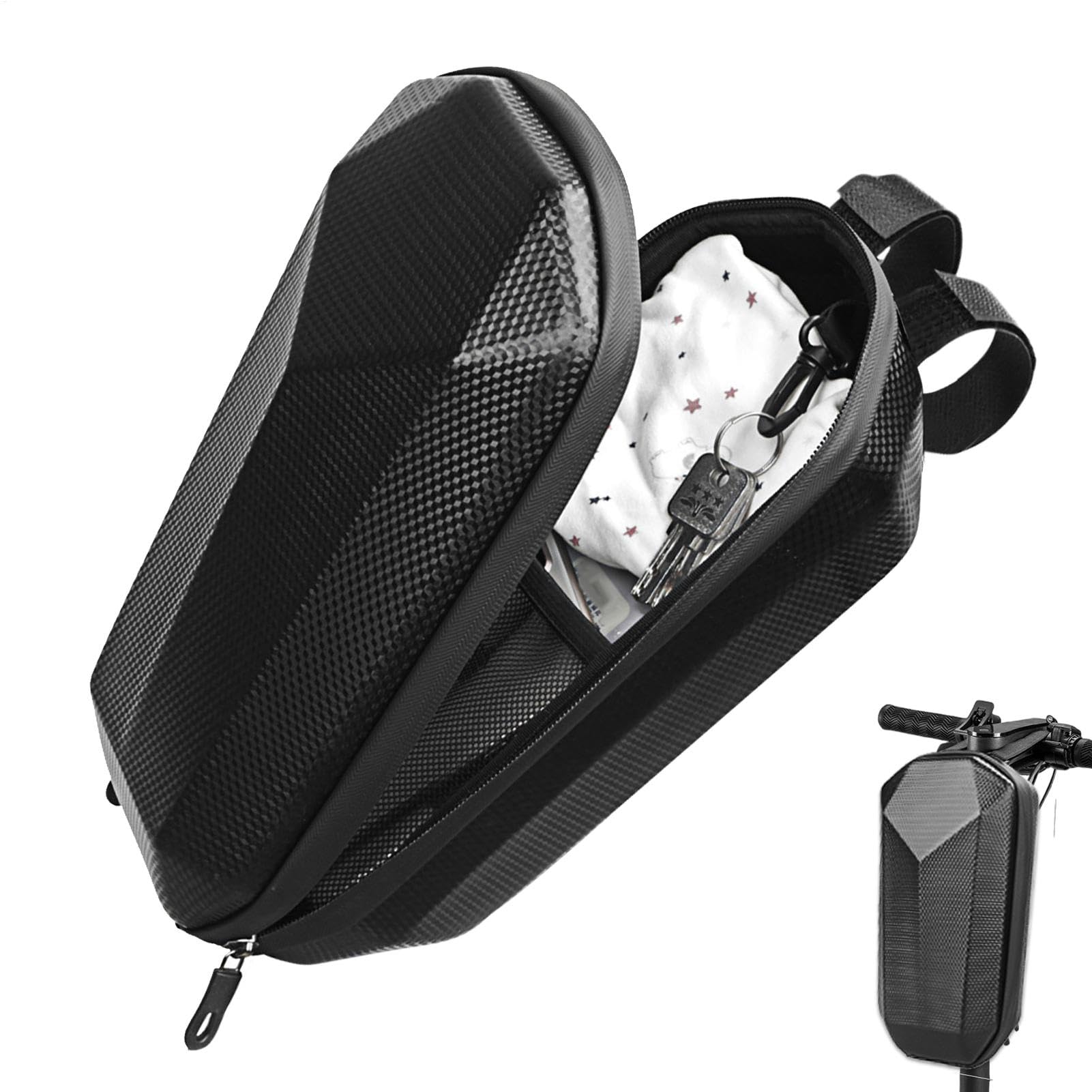 Sacoche De Guidon SCYCA Pour Trottinette électrique – Étanche, Rigide EVA, 2 Litres, Antidérapant – Compatible Vélo, Poussette – Installation Rapide