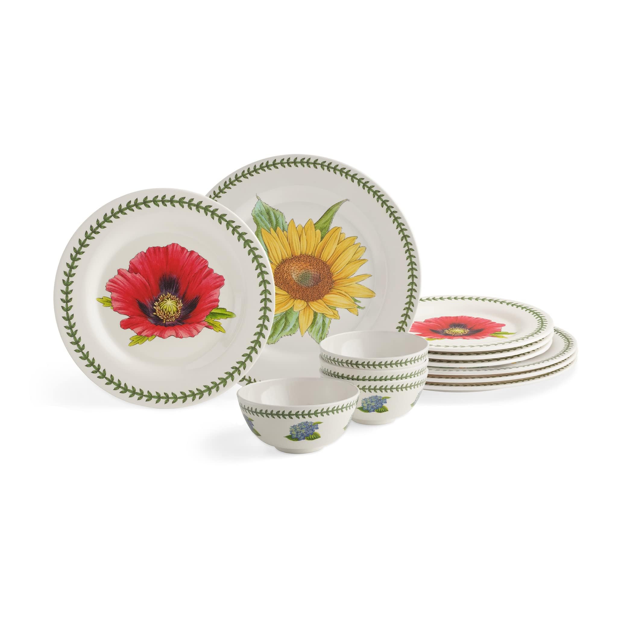 Amazon.com | Portmeirion Botanic Garden 12-Piece Melamine