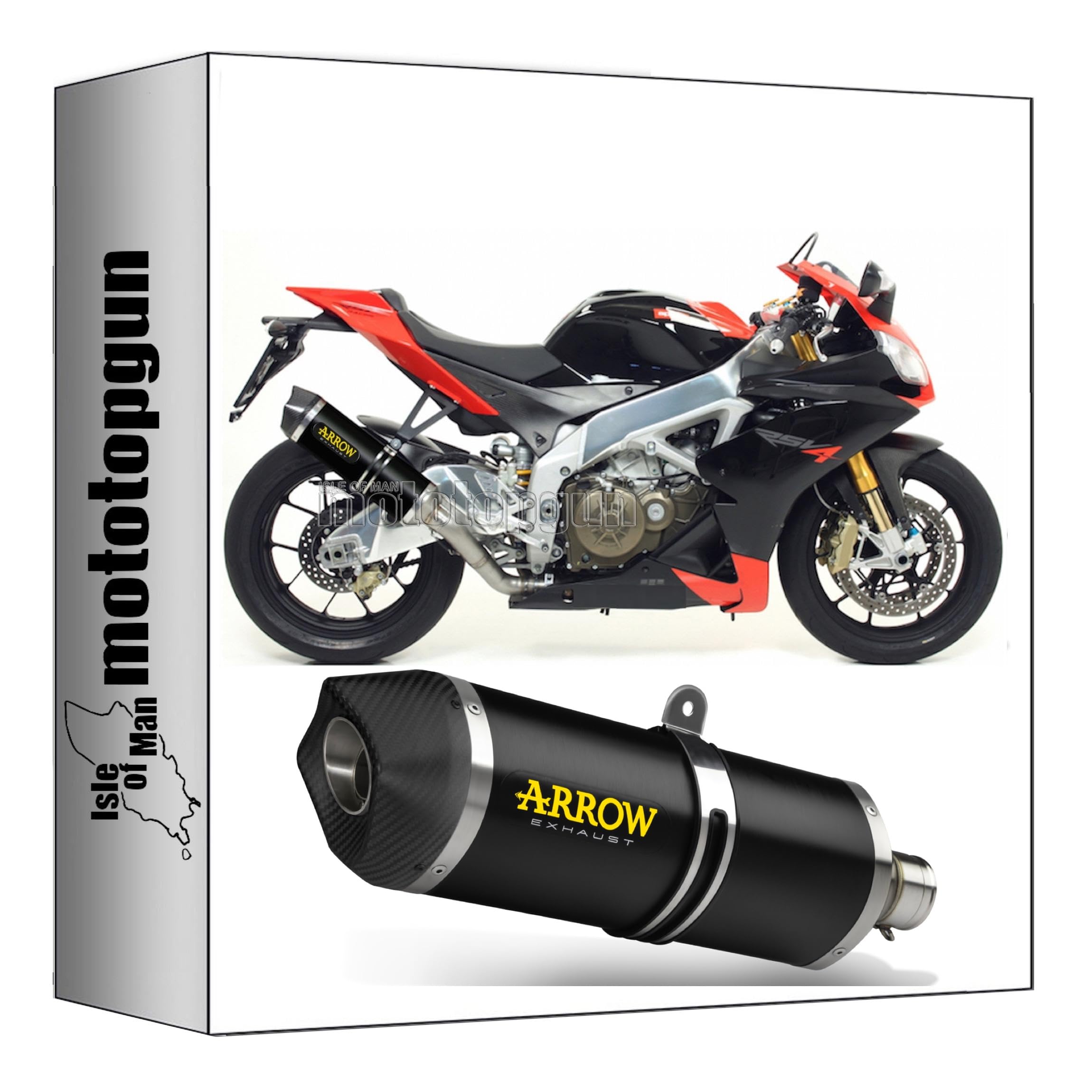 auspuff zugelassen arrow race-tech aus aluminium schwarz mit endkappe aus carby kompatibel mit aprilia rsv4 rsv-4 factory 2009 2010 2011 2012 2013 2014 2015 mototopgun 71744akn