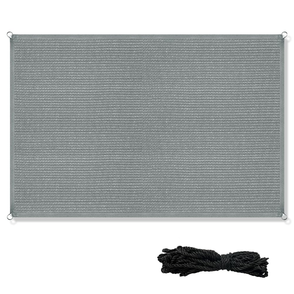 NUTKIT Sun Shade Sail for Garden, 2mx3m Rectangle Sunscreen Awning Canopy, 90% UV Block Sail Shades, sun shades sails with Free Ropes for Garden Outdoor Patio Party Pergola Balcony, Dark grey