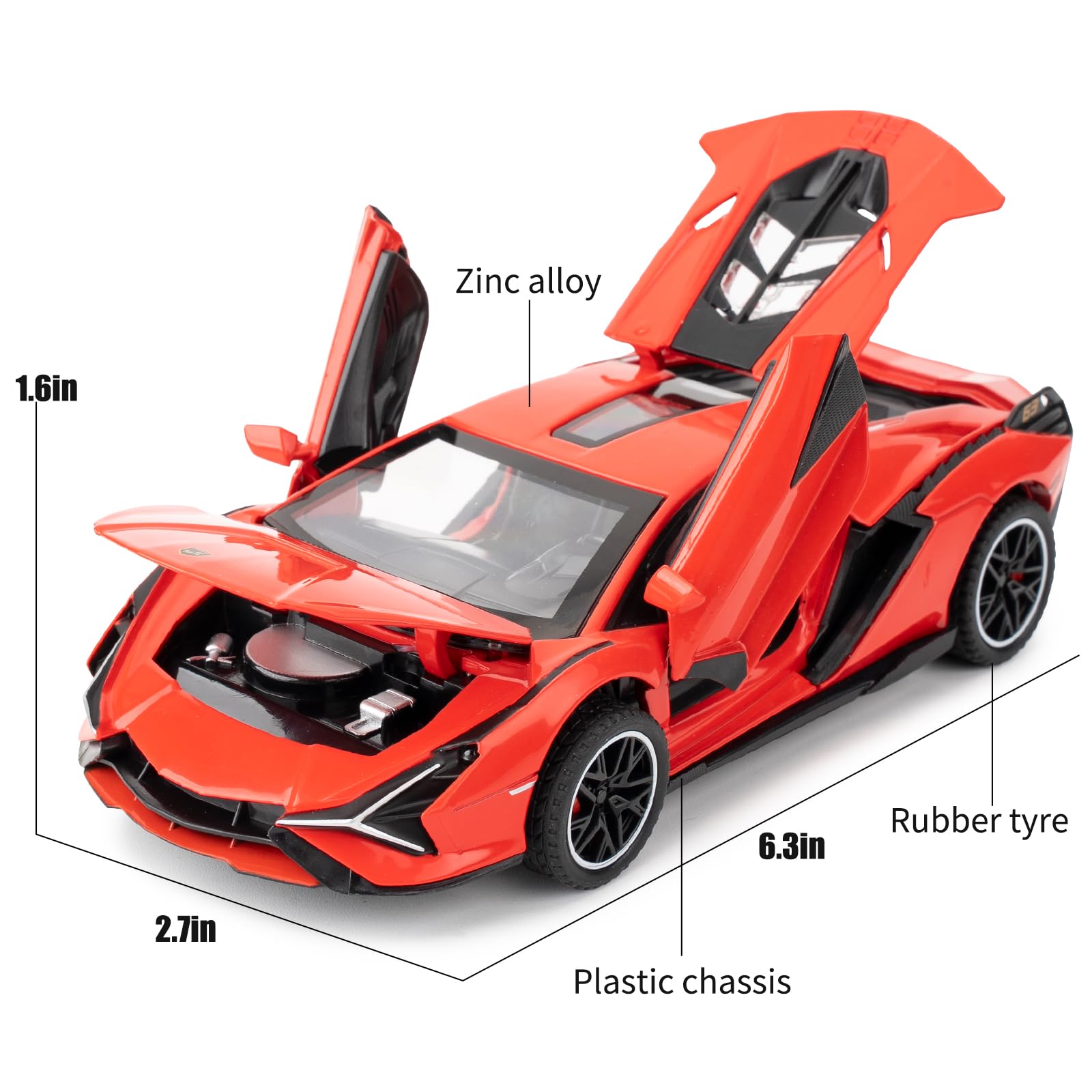 TGRCM-CZ 1/32 Scale Lamborghini Sián FKP37 Car Model Toy - Image 2