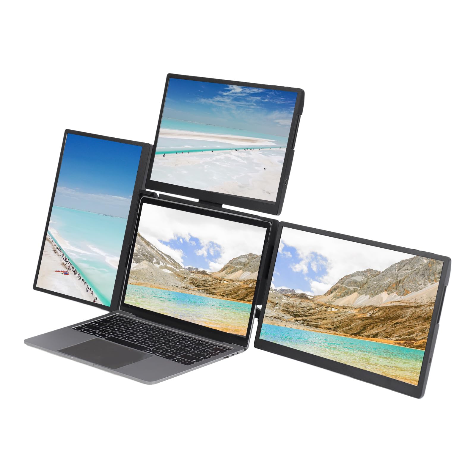 Tangxi Monitor Portatile per Laptop, Estensore per Schermo IPS HD 3 da 13,3 Pollici, Estensore per Monitor Portatile per Notebook Staccabile, Adatto per Laptop da 11,6-17, per Windows,