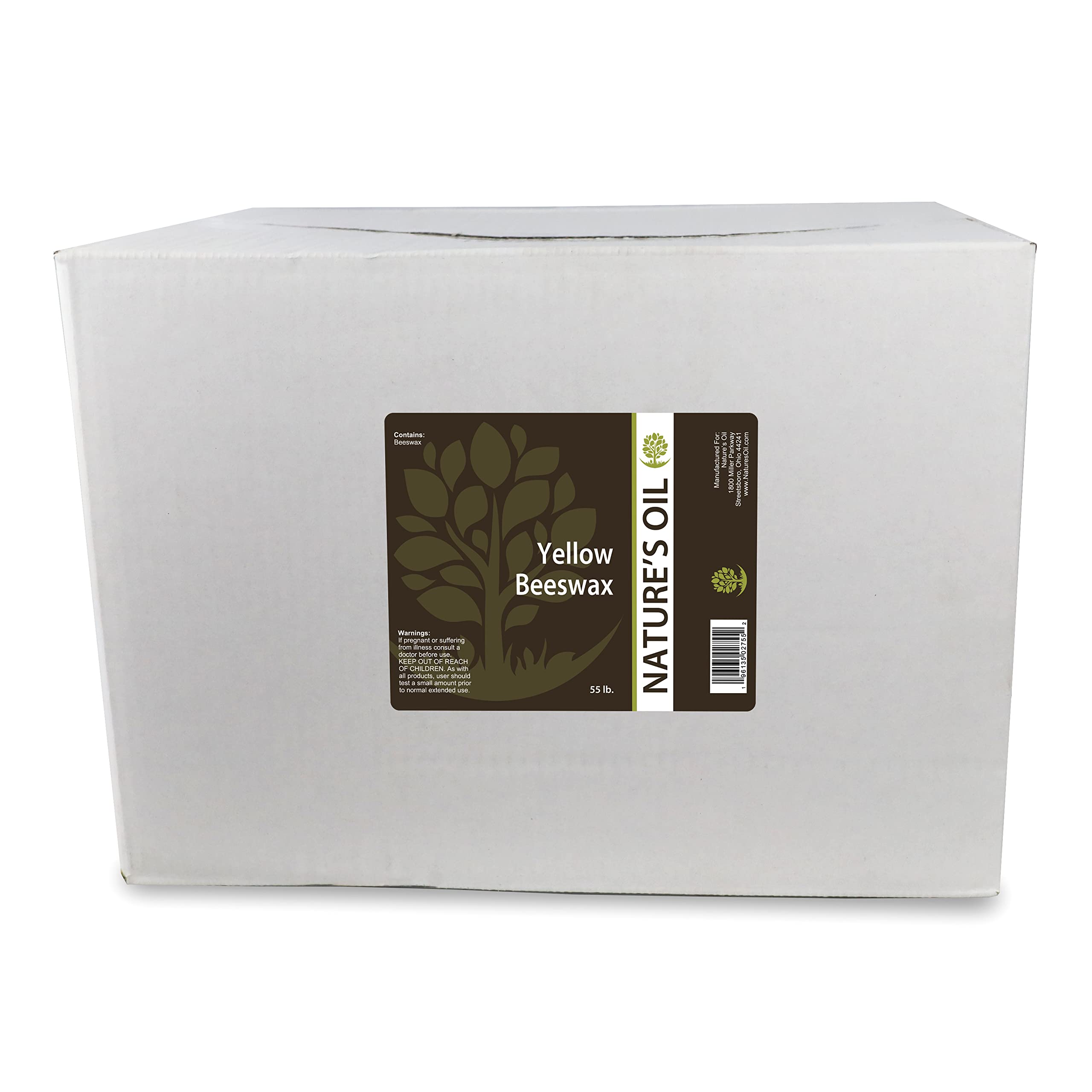 Nature's Oil Yellow Natural Beeswax Pearls, Triple Filtered, 55lbs