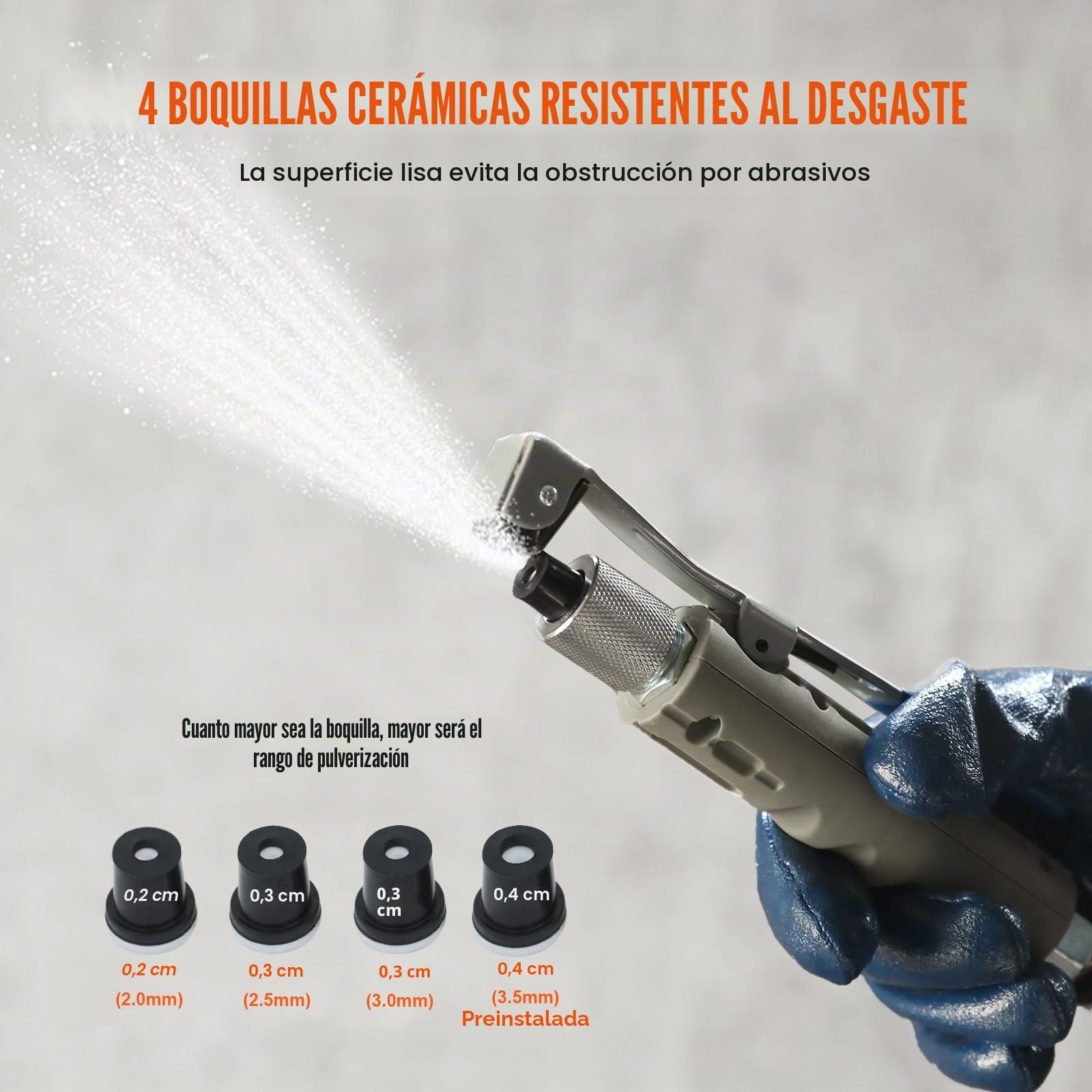 VEVOR Máquina Chorro de Arena 40L, Arenadora Chorro de Aena Profesional 60-125 PSI, con Accesorios 3 m