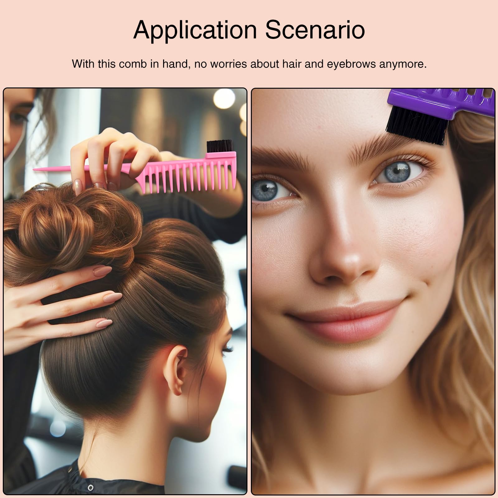Juego de 4 peines de peinado para hombres y mujeres: dientes anchos y peines alisadores para peinar, separar y trenzar