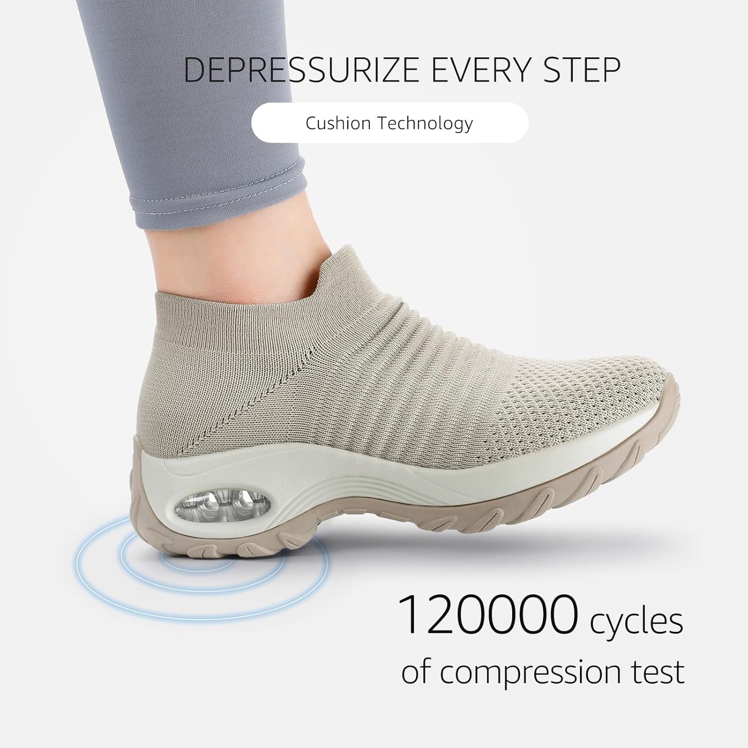 STQ Walking Shoes Women Slip on Sneakers Non Slip Work Arch Support Tennis Plantar Fasciitis Orthopedic Breathable Mesh Comfortable Ladies Nursing - Image 4