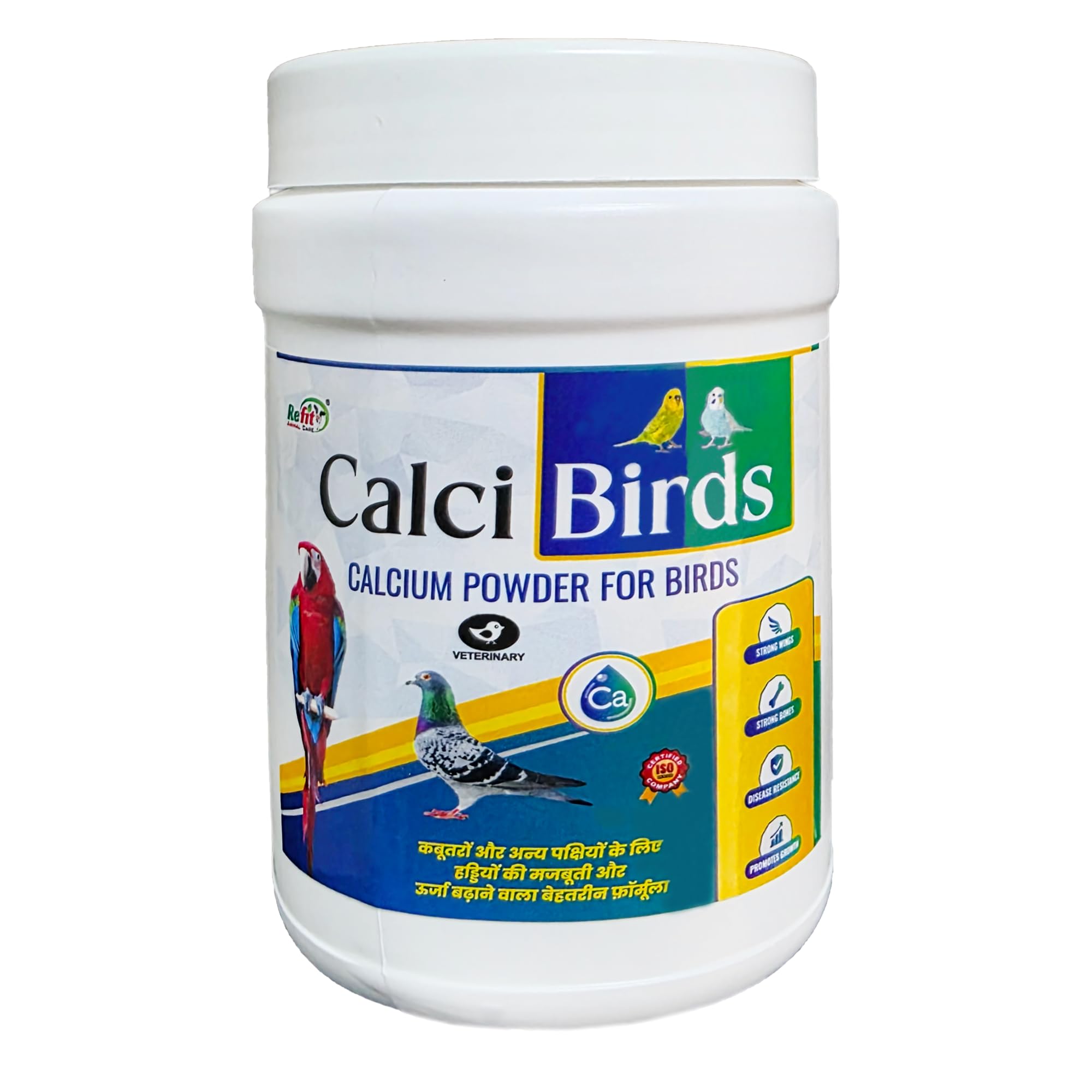 REFIT ANIMAL CARE Calcium Powder for Pigeon, Parrot and All Types of Birds, Supports Strong Bones and Wings, 200 gm, CALCI Birds