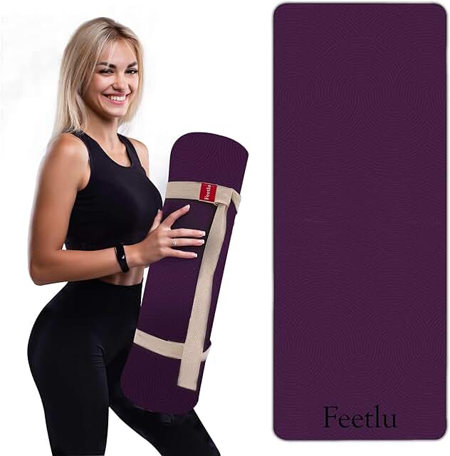 Extra Thick 12mm Exercise Mat – Non-Slip, Joint-Friendly & Cushioned Fit...