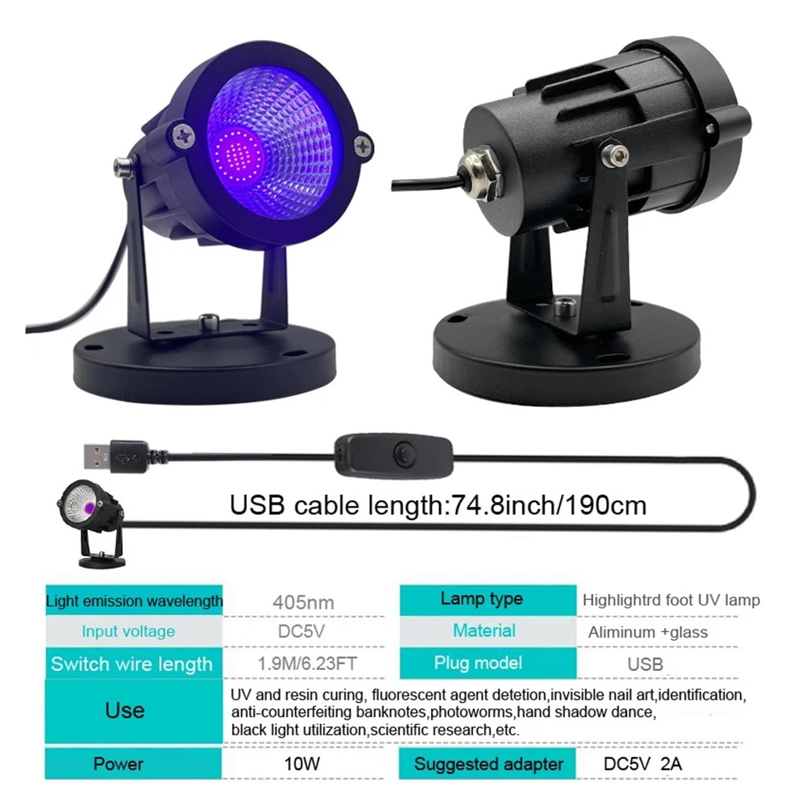 Amazon.co.jp: ネイルライト 405nm UV ジェル硬化ライト 10W LED