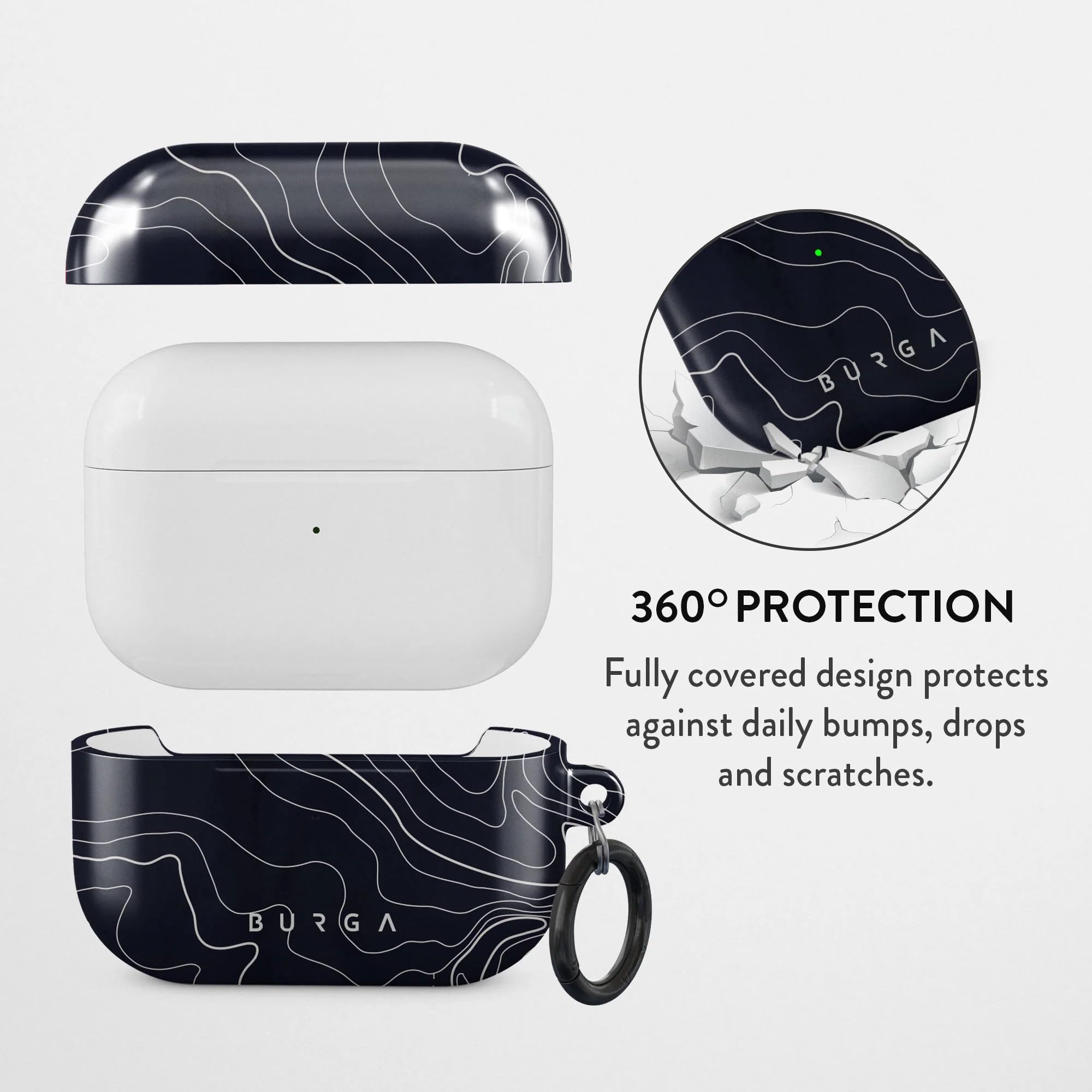BURGA Apple Airpods PRO ile Uyumlu Kılıf, Drifting Shores