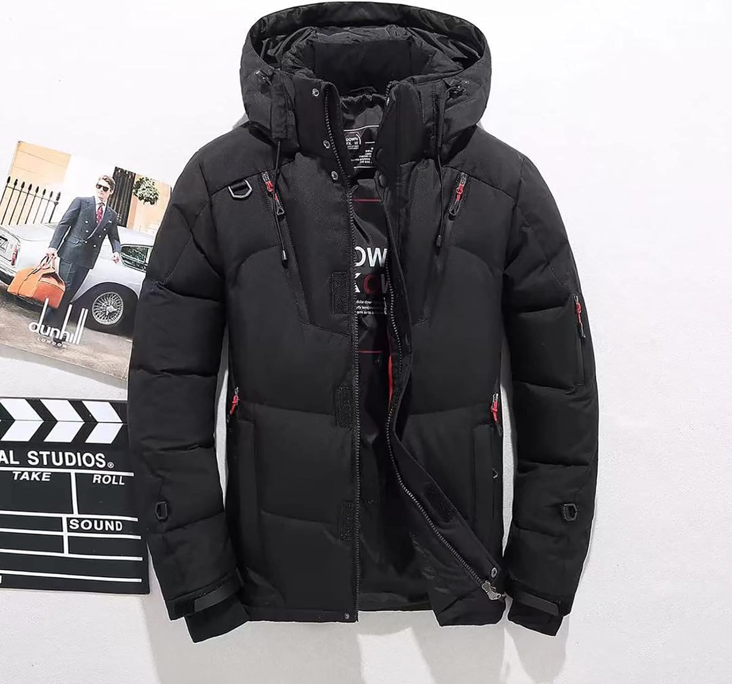 Men's Winter Coat Puffer Jacket Thicken Warm Down Parka Jackets with Hood Men's Outdoor Lightweight Puffer Jacket