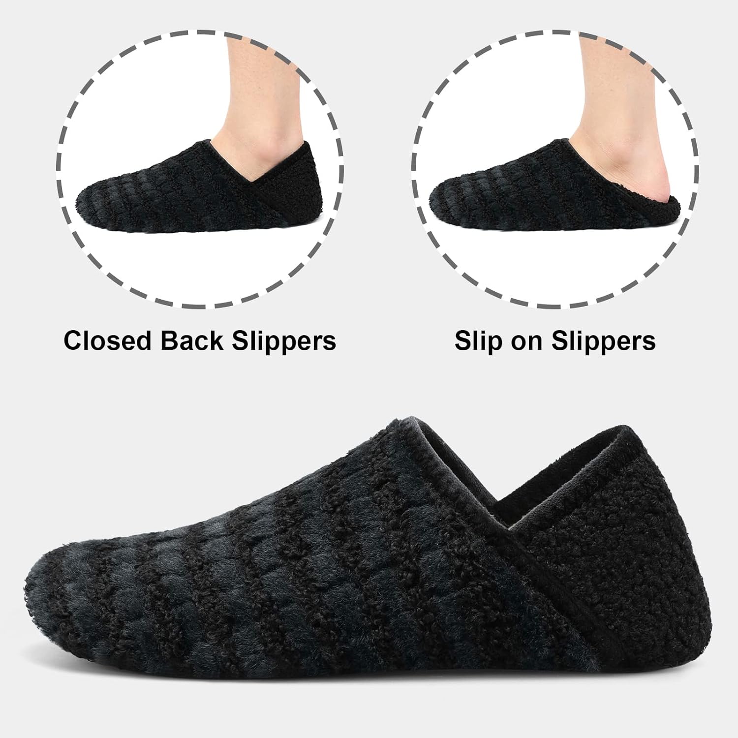Fires Womens Mens Slippers with Rubber Sole Soft-Lightweight House Slipper Socks Around House Shoes Non Slip Indoor/Outdoor - Image 4