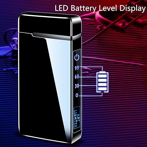 Miniatura 5 de Encendedor de arco, encendedor eléctrico de butano recargable 2 en 1, encendedor recargable USB de alta calidad con pantalla LED, encendedor