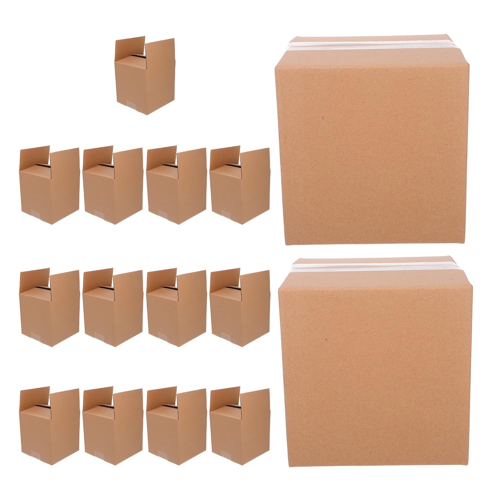 15 pezzi Scatole Piccole Spedizioni in Cartone Ondulato Resistente per Imballaggio Commerce e Traslochi Soluzioni Pratiche per Piccole Imprese e Uso Personale