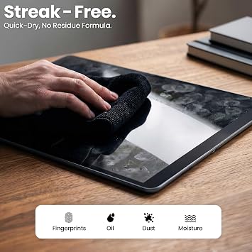 EVEO Screen Cleaner Spray Kit (Streak-Free) TV Screen Cleaner for Smart TV, LCD, LED, OLED | Computer Screen Cleaner Spray and Wipe Microfiber Cloth - TV, Monitor, Laptop, iPad, Car - 6.7oz 4 Pack