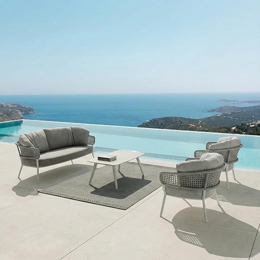 BRISHI Outdoor Sofa Set || Balcony Sofa || Patio Furniture Sets | Conversation Sets | Braid & Rope Garden Seater Sofa Set ...