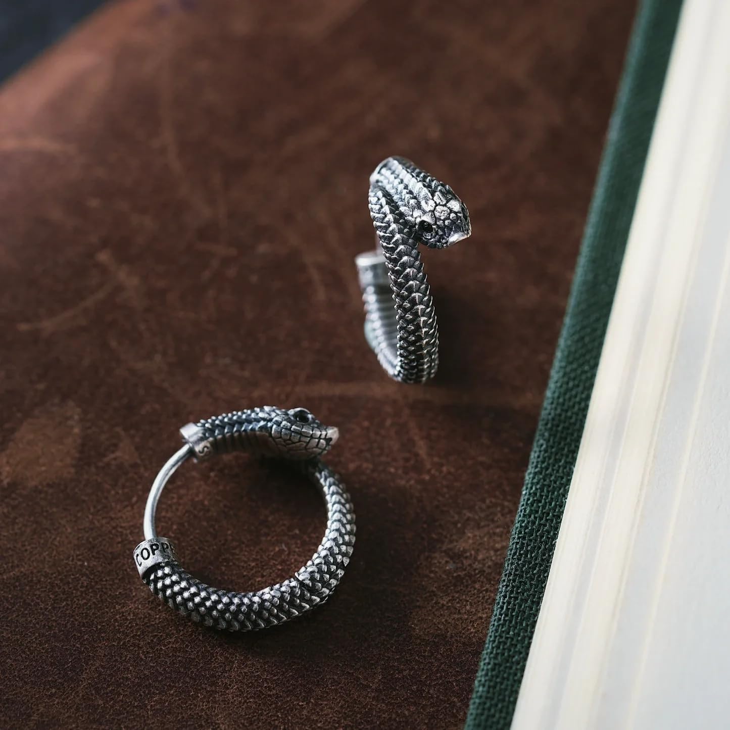 COPPERTIST.WU Hognose Snake Earrings Statement Hoop Earrings Lightweight Hoops Hypoallergenic Earrings Jewelry Gift for Women Men