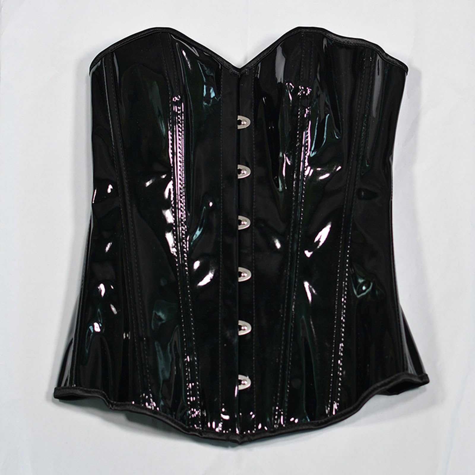 Generisch Corsetto da donna in pelle con 6 fibbie per supporto della vita e cintura addominale, pelle di alta qualità, 6 fibbie regolabili, supporto per la vita, cintura addominale da donna