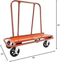 Vista 7 de GypTool Heavy Duty Drywall Sheet Cart & Panel Dolly with 4 Swivel Wheels - Orange