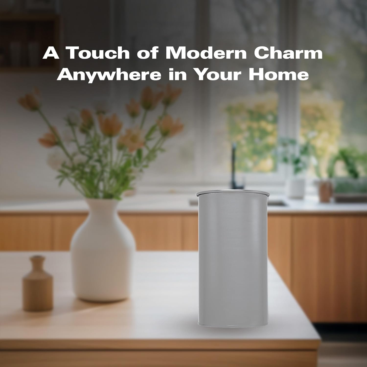 Wipe Holder for Kitchen/Bathroom Counter, Disinfectant Wipe Container, Modern Kitchen Decor, Vintage Countertop Wipe Storage Organizer Caddy, with Silver Finish