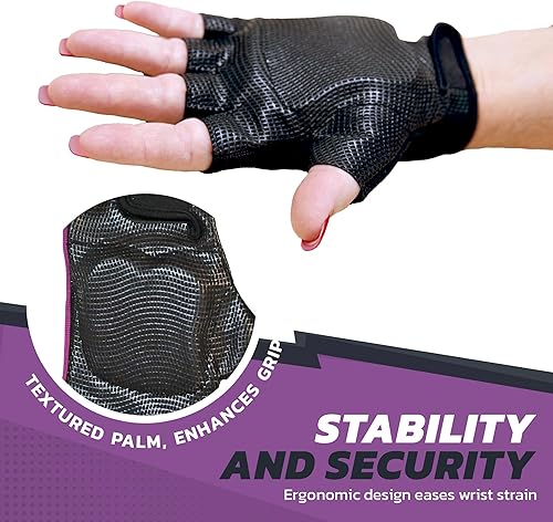 Miniatura 5 de Guantes de fitness para mujeres y hombres con soporte de muñeca, guantes de entrenamiento y entrenamiento de fuerza, accesorios de gimnasio para