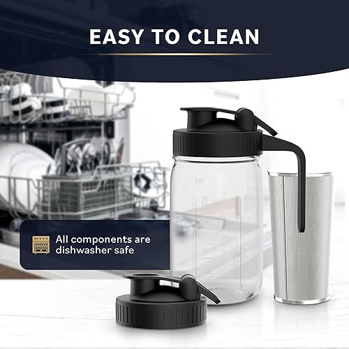 Miniatura 6 de Home Hero Cafetera fría  Café helado  Máquina de café frío de 32 oz  Máquinas de té helado  Cafetera helada  Tarro de cerveza fría  Café helado