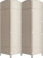 Vista 18 de Divisor de habitación de 8 paneles, pantalla de privacidad plegable de 6 pies, divisor de pared de panel plegable extra ancho con divisor de pared