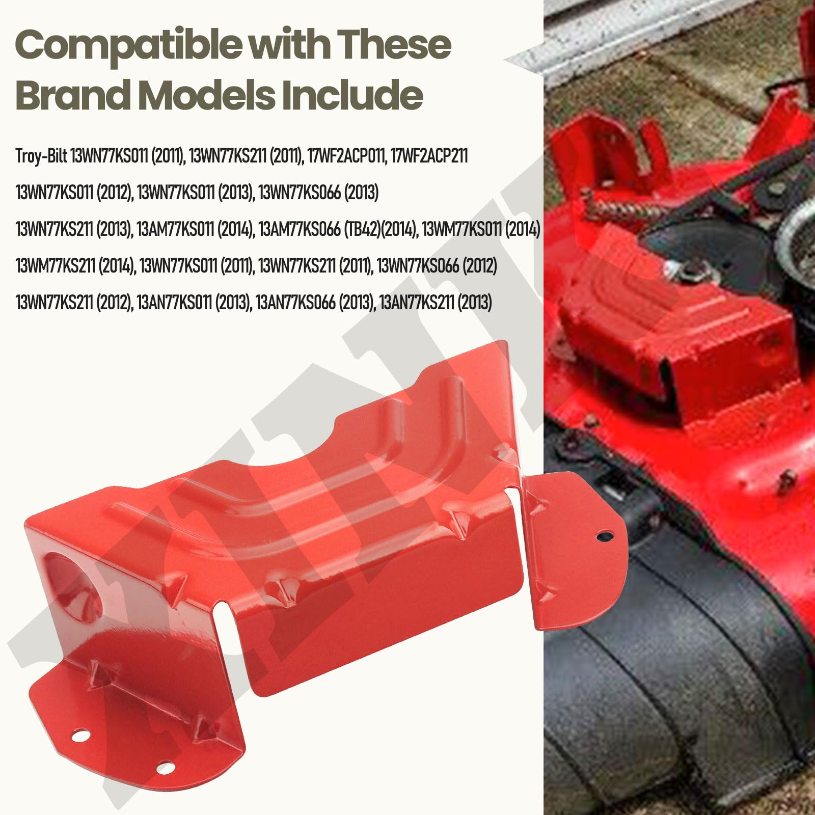 Piezas para cortacésped 783-06424A-0638 42" 46" Cubierta de protección para correa de polea de husillo de cubierta compatible con MTD y Troy-Bilt y Craftsman cortacésped, paquete de 2 (rojo)