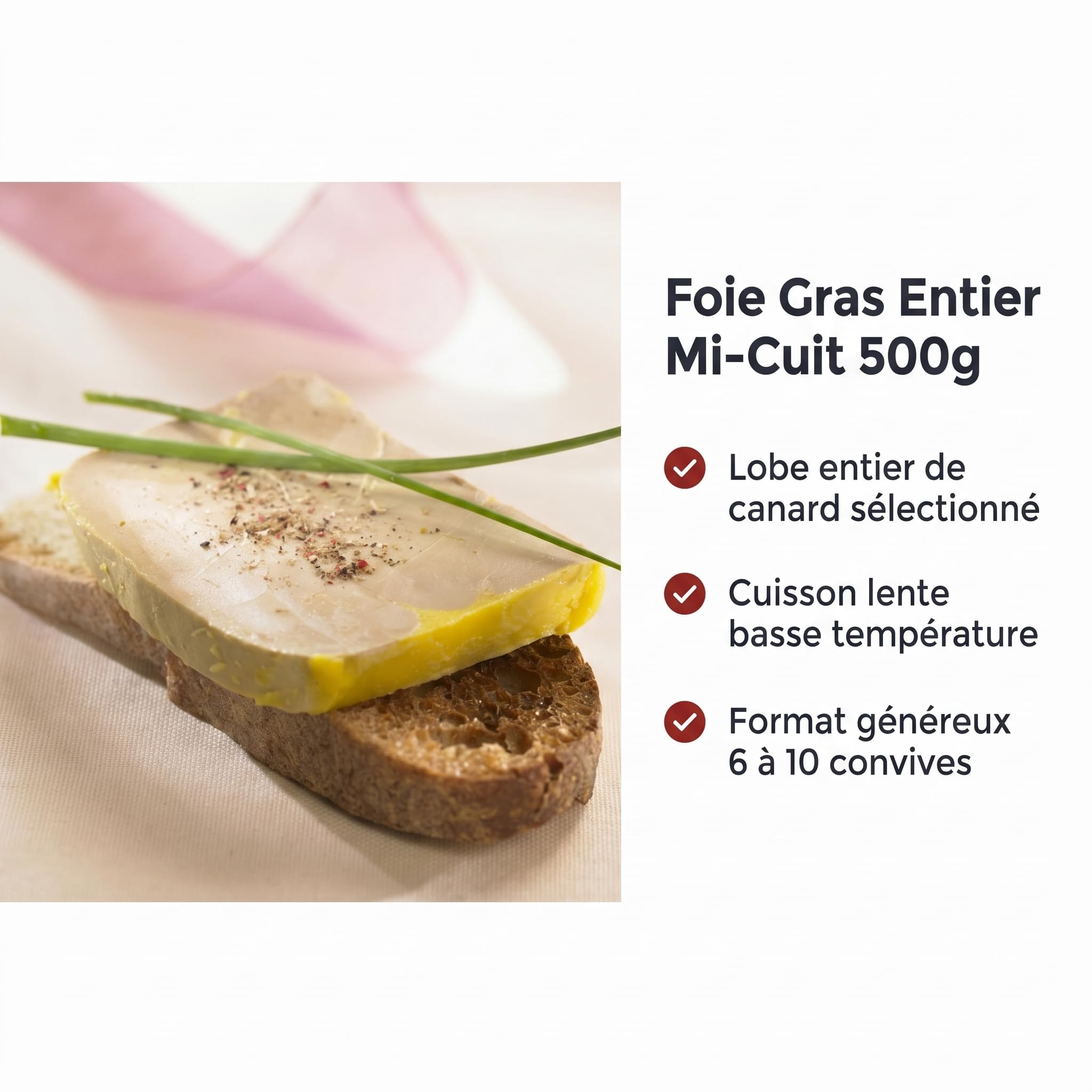 Foie Gras de Canard Entier Mi-Cuit 500g