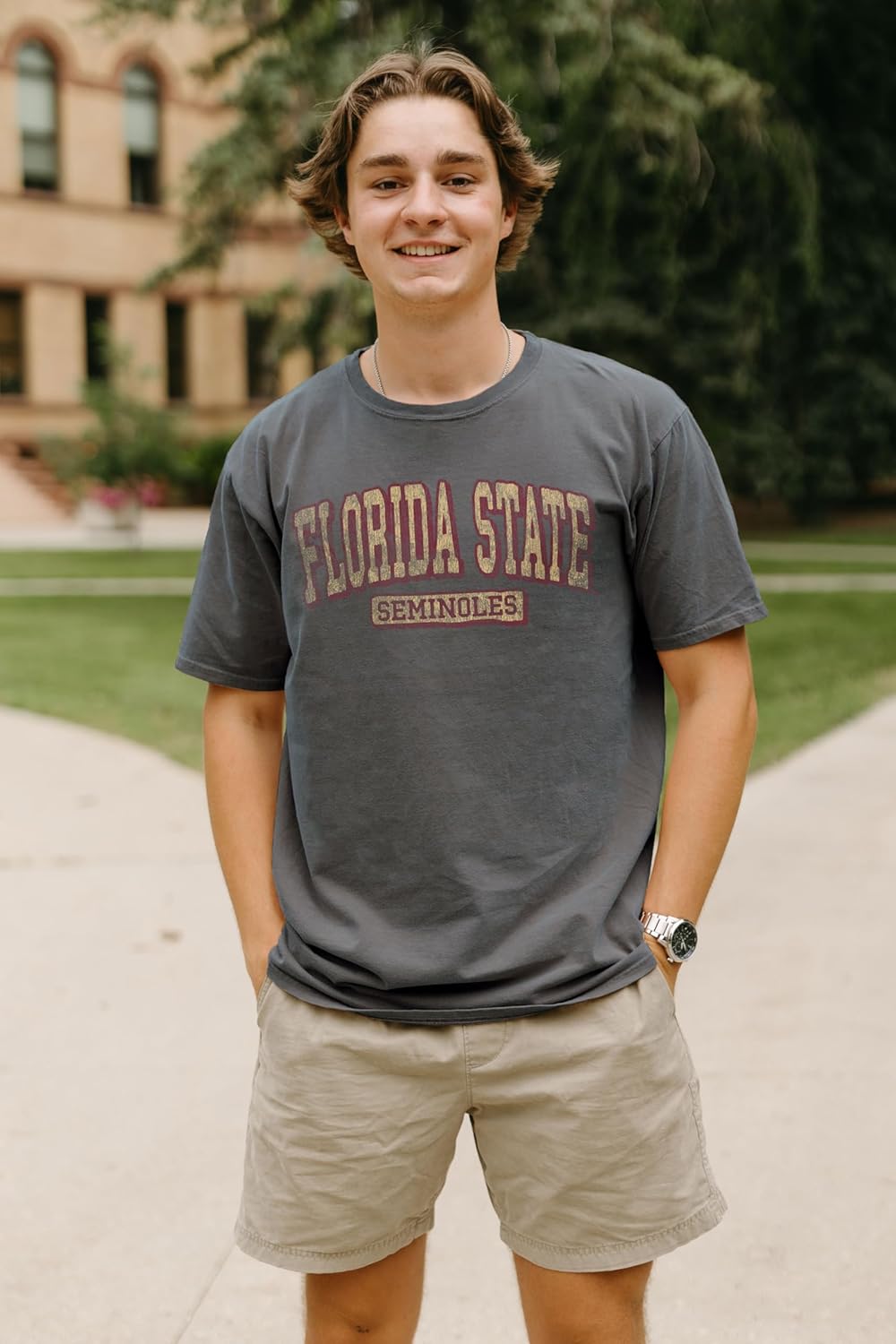 Blue 84 NCAA Unisex-Adult NCAA Officially Licensed T-Shirt Team Color Dyed Ringspun Vintage - Image 2