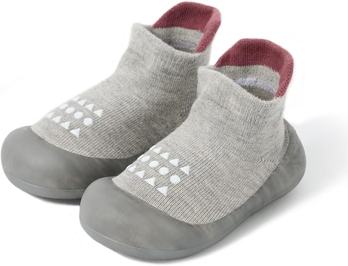 Bearbay Chaussons-Chaussettes d'Intérieur à Semelle Caoutchouc