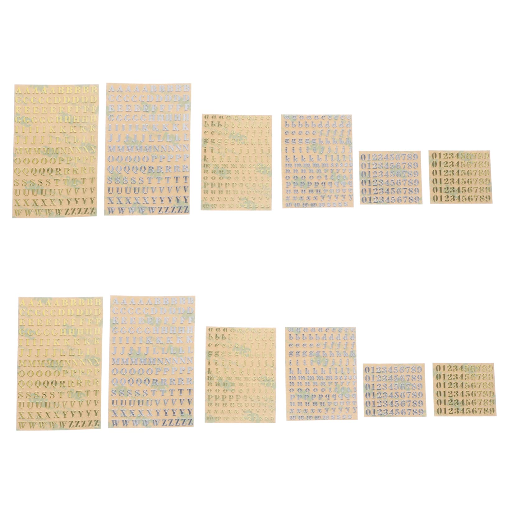 SEWACC 60feuilles Stickers Autocollants Lettres Et Chiffres Métalliques De Lettres Alphabet Et Numéros Adhésifs Pour Scrapbooking Et Décoration Mix De Styles